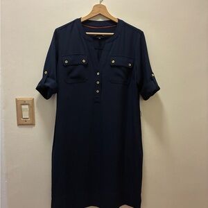 Jones New York Dark Blue Shirt Dress